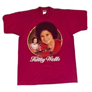Vtg Kitty Wells T-Shirt Signed Johnnie Bobby Wright Country Music Legend Large